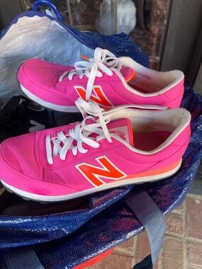 New Balance Pink and Orange Women's Athletic Sneakers